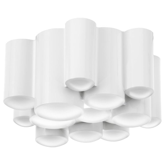IKEA SODERSVIK Ceiling Lamp LED Dimmable Glossy White 8-1/4" 504.562.24 - Picture 1 of 4